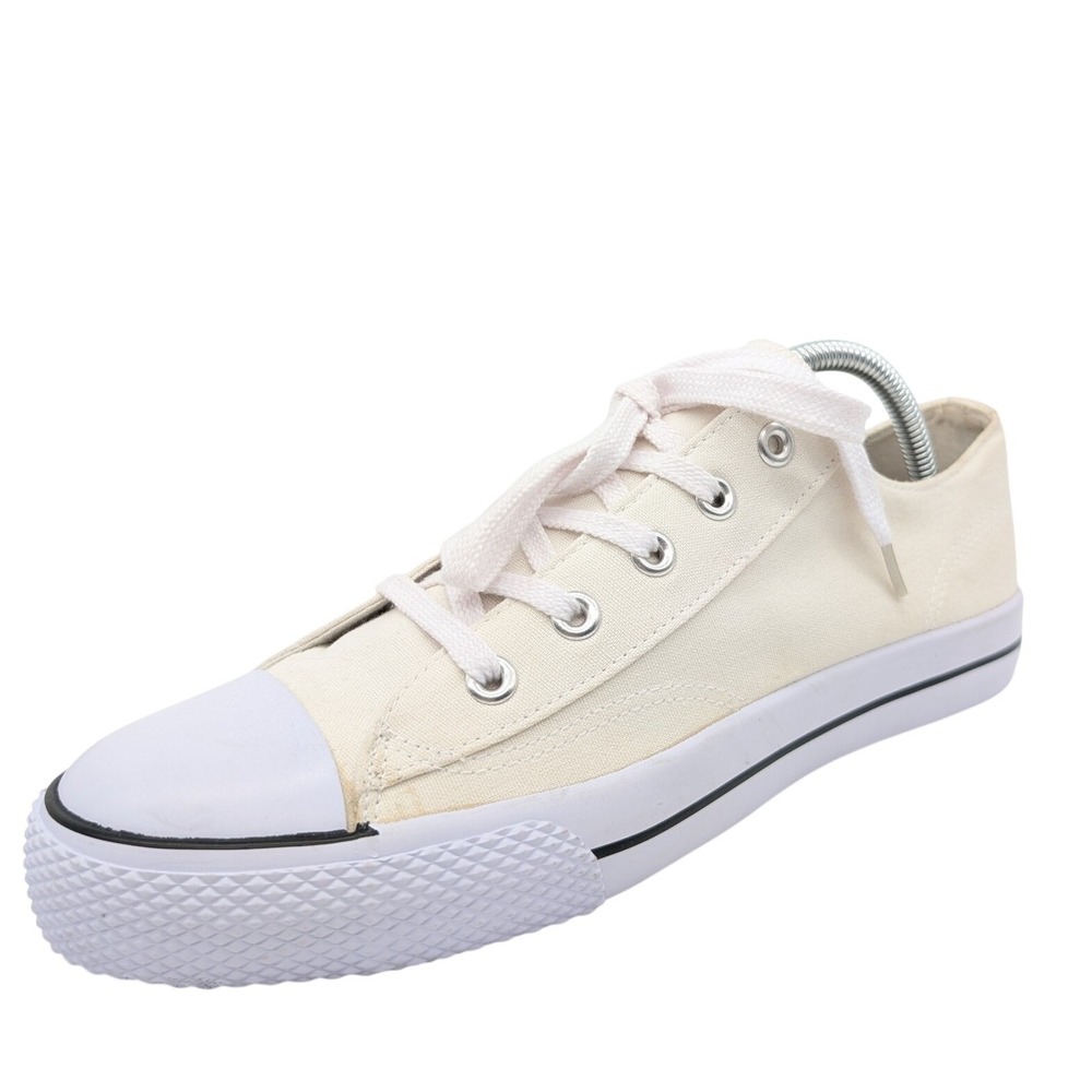 Airwalk Canvas Lace Up Low Top Sneakers Cream White Women's Size 11